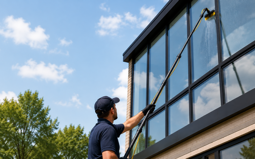 How Reach and Wash Poles Improve Efficiency and Reduce Cleaning Costs